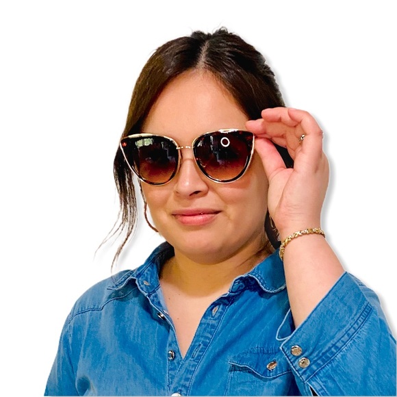 Cat Eye Tortoise Shell Sunglasses - Picture 9 of 12